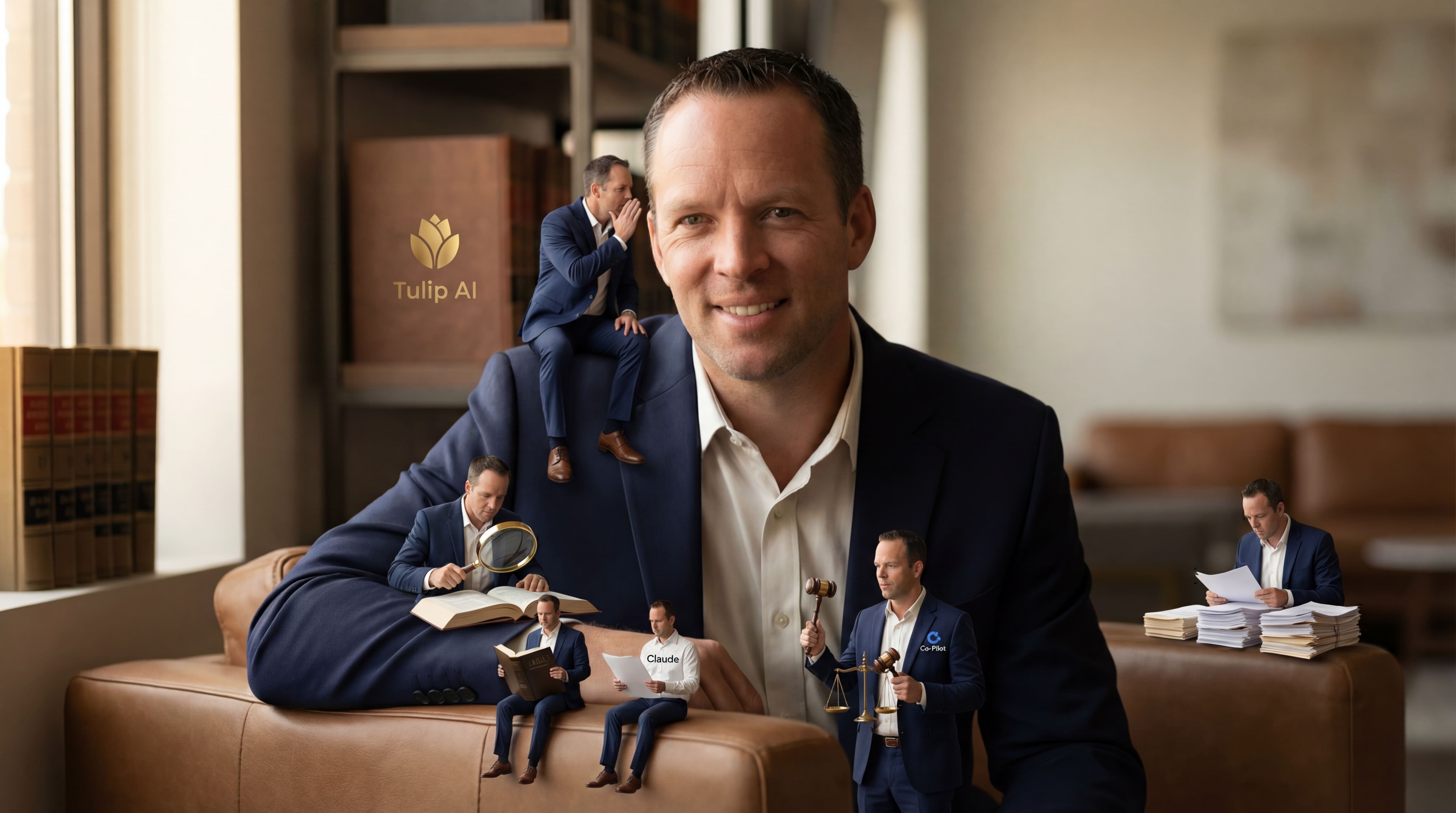 Daren Denholm with AI legal team